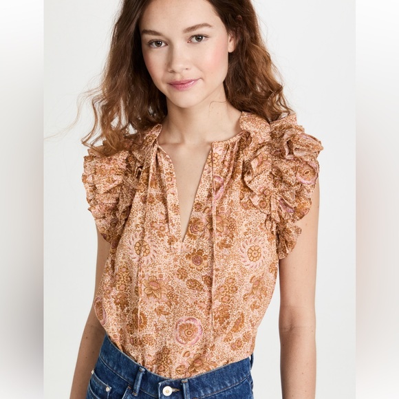 Ulla Johnson Elisa Ruffle Blouse - Picture 1 of 7